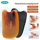 Cofoe Guasha Роговая соскабливающая доска терапия Спа для тела лица Gua Sha Beauty массажер для лица Натуральный массажный инструмент для соскабливания