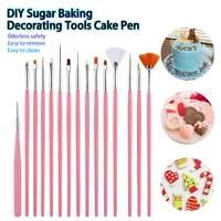 15pcs fondant cake brush diy cake decorating tool cakecookie brush kitchen baking accessories painting brush nail decor tools