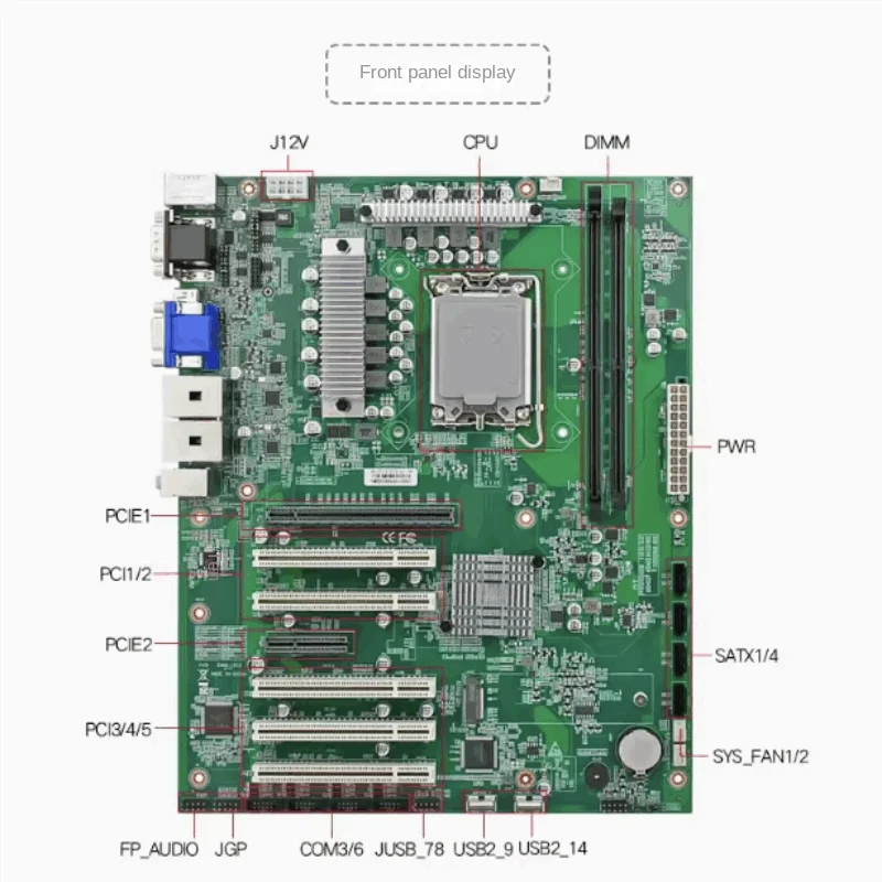 EAMB-1512 материнская плата с промышленным контролем H610 визуального осмотра сервера