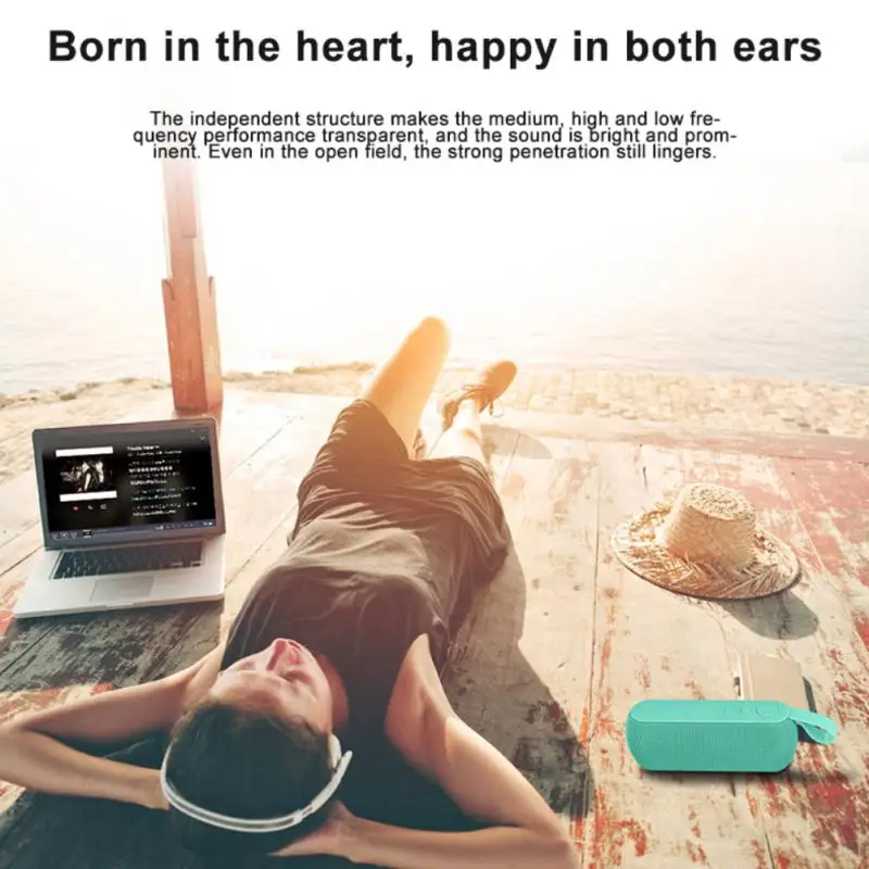 

Loudspeaker Heavy Bass Sound Subwoofer Wireless Bluetooth Speaker Long Battery Life Portable Carrying Handle Bluetooth Speaker