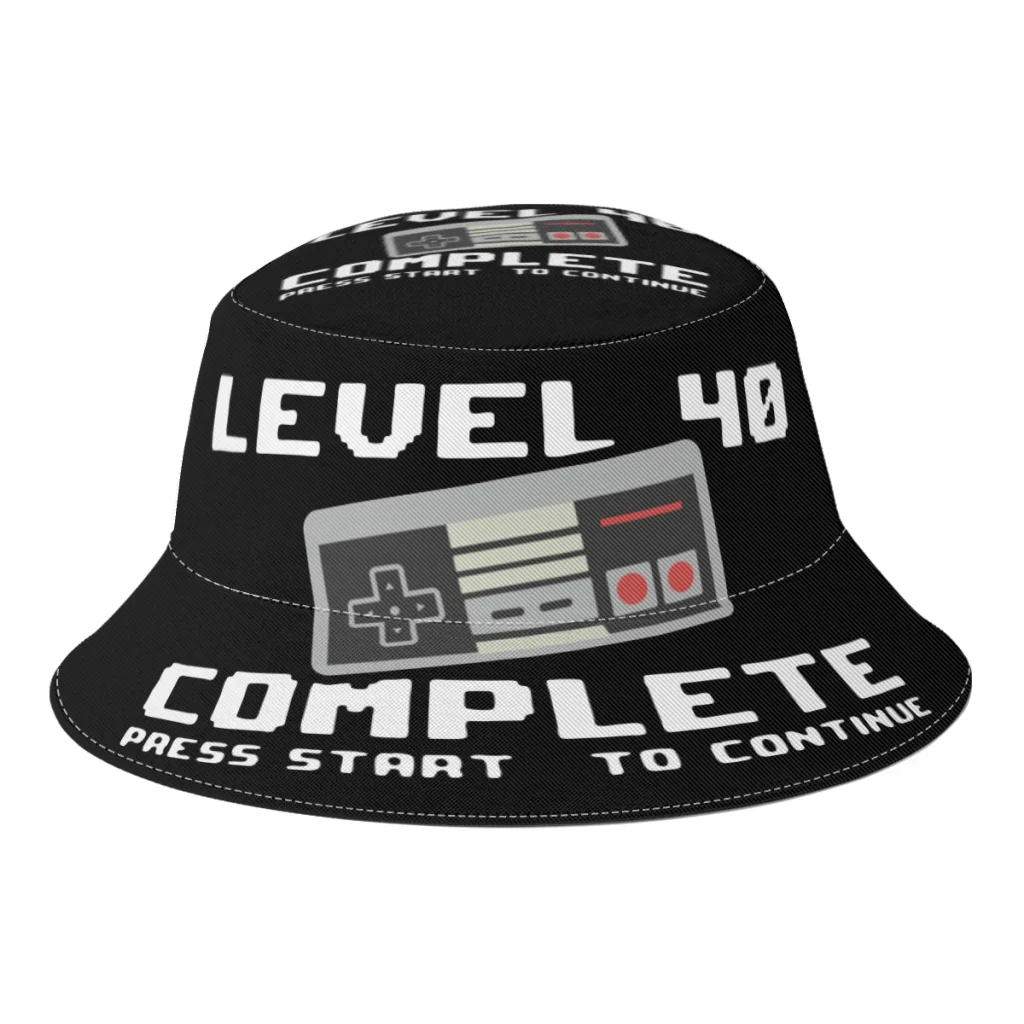 

Summer Level 40 Complete 1978 Gamer 40th Birthday Gift Bucket Hat Outdoor Travel Bob Fishing Fisherman Hat Girls Boys Panama