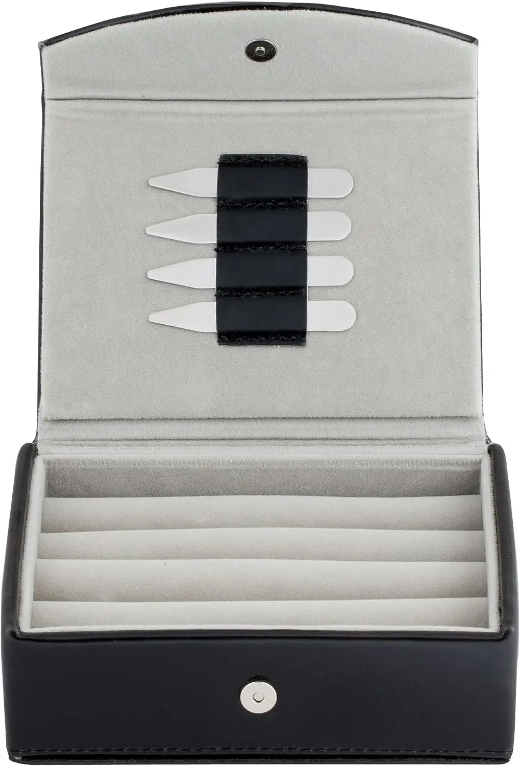 

Кожаная шкатулка для хранения колец, шкатулка для хранения ювелирных украшений с двумя бесплатными парами металлических ошейников, держатель для колец от 9 до 12 пар