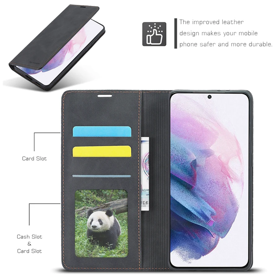 Wallet Magnetic Flip Leather Case For Samsung Galaxy S23 Ultra S22 S21 Plus S20 FE S10 5G S10E S9 Plus S8 S7 Edge Note 10 Lite 9