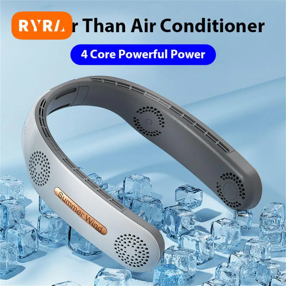 

Bladeless Fan Convenient Super Quiet 3-speed Fans 360 Degree Cooling Usb Rechargeable For Outdoor Hanging Neck Fans Practical