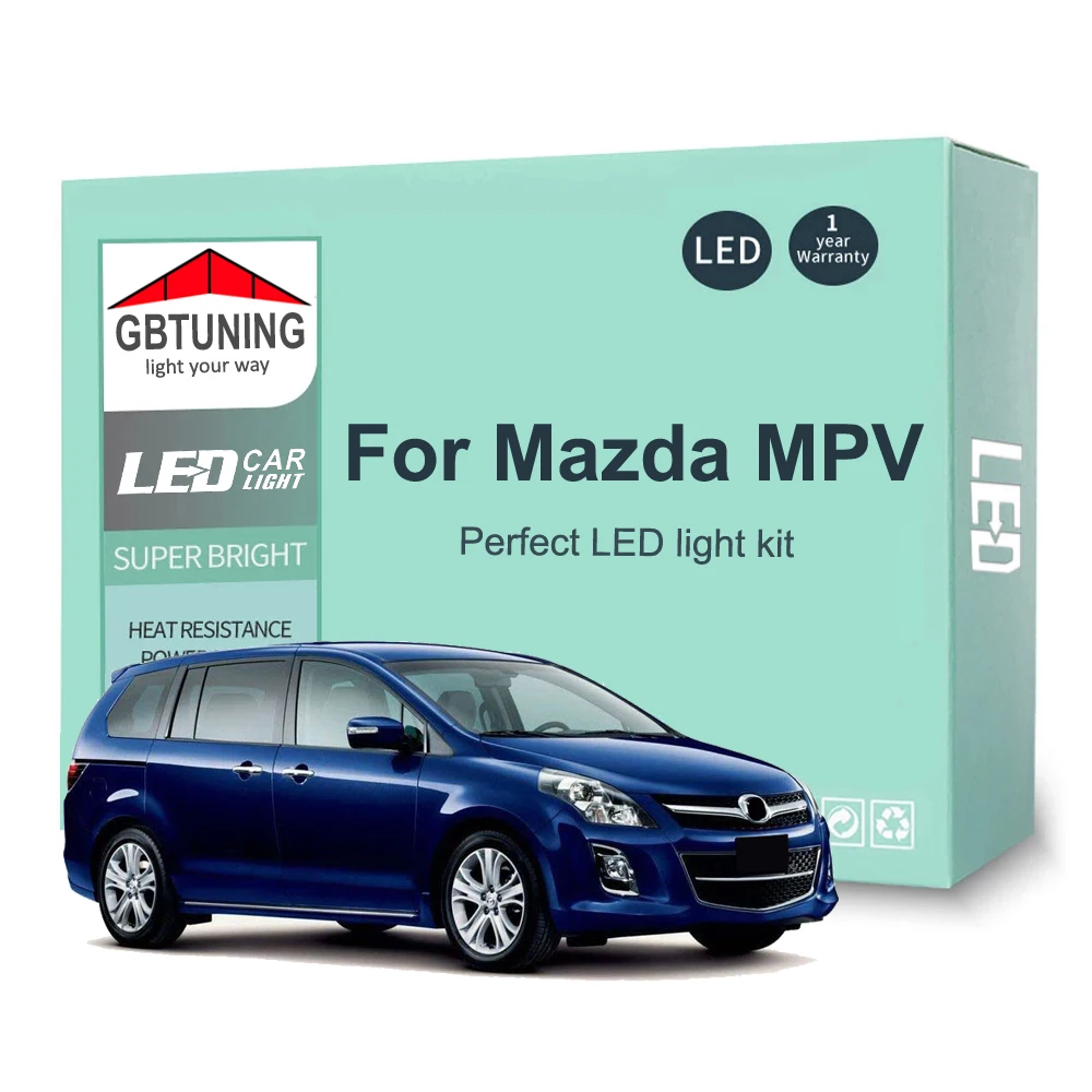 

Canbus LED Interior Light Bulb Kit For Mazda MPV LV LW LY 1989-2012 2013 2014 2015 2016 Car Indoor Reading Dome Trunk No Error
