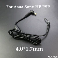 for asua sony hp psp laptop dc jack 4 0x1 7mm l shaped charger adapter plug power supply cable 1 1m power cable cord connector