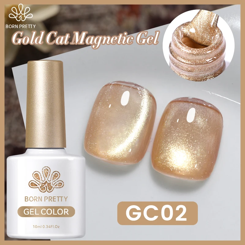 Фото BORN PRETTY 10 мл Магнитный гель-лак Rose Gold Cat Розовый Оранжевый Soak Off UV LED Varnis Полуперманентный для дизайна ногтей в домашних условиях №1