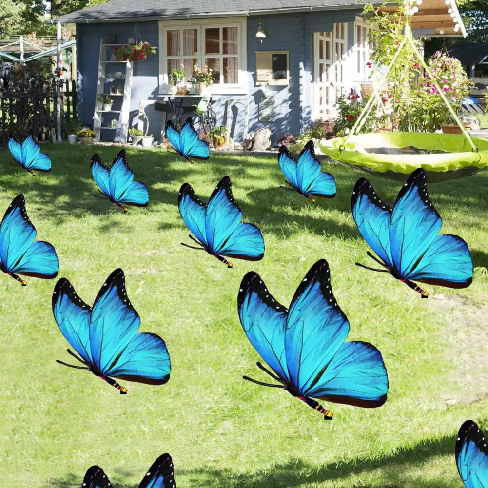 

Fashion Butterfly Stake Long Lasting Yard Insert Sign Sharp Tip Outdoor Lawn Acrylic Butterfly Ornament DIY