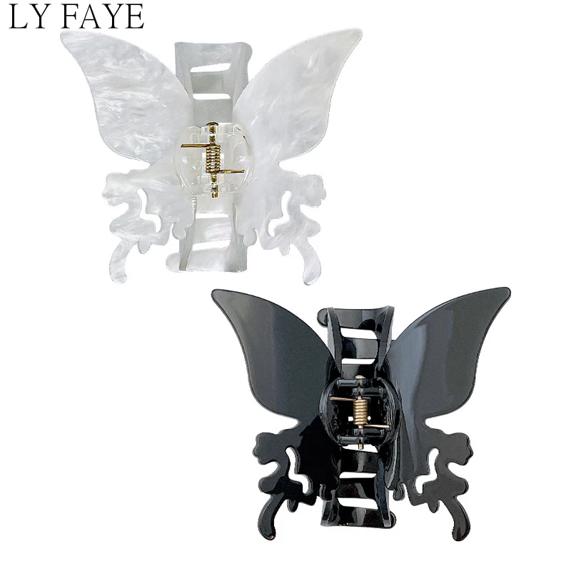 

LY FAYE Black Double Horsetail Premium Temperament Personality Crab Hair Clip Hair Pins And Clips Accessories Women New Headwear