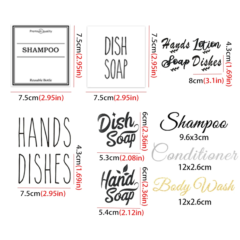 Мыло для ванной шампуня кондиционера водонепроницаемые этикетки кухонная
