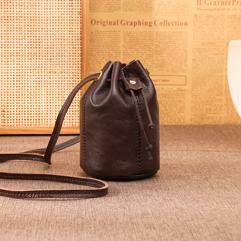 

Сумка на плечо Annmouler женская из воловьей кожи, саквояж кросс-боди из вощеной кожи, дизайнерская сумочка для телефона, 2022