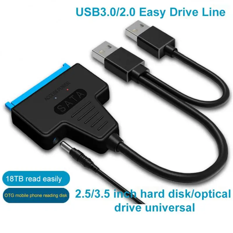 

USB 3.0/USB2.0/Type-C To Sata 3 Adapter Converter Cable with DC power USB3.0 Hard Drive Converter Cable For 2.5 3.5 HDD SSD