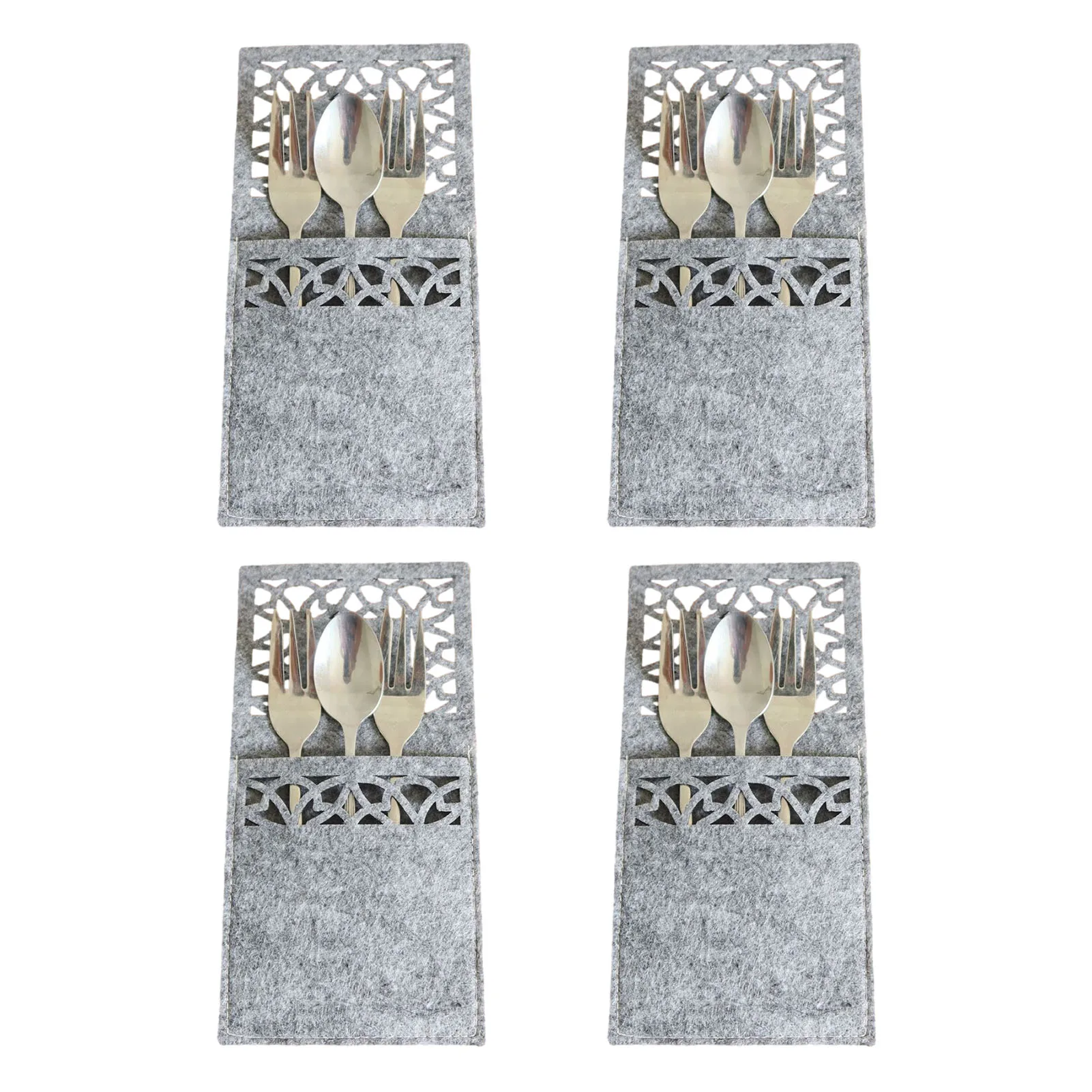 

4PCS Christmas Cutlery Bag Rectangular for Cutlery Set
