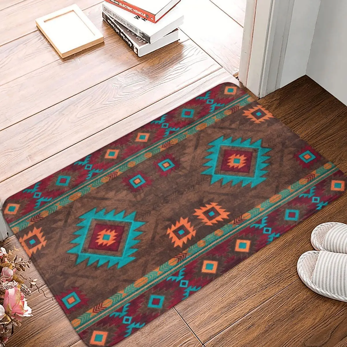 

Farmhouse Vintage Traditional Southwest Style Design Doormat Polyester Floor Mat Carpet Home Rugs Mats Non-slip Footpad