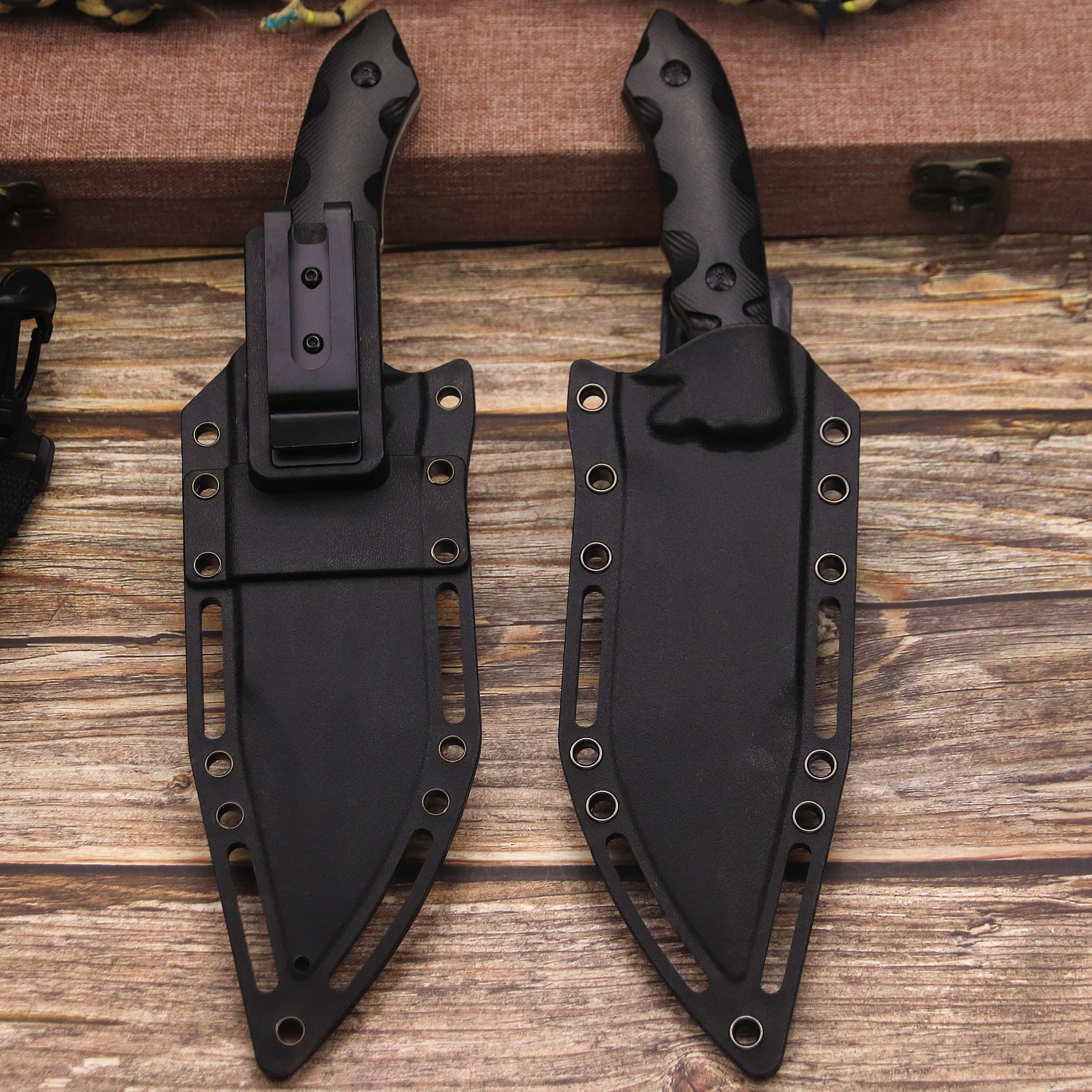 WPKOPYA USA ATS-34 Открытый охотничий прямой нож Full Tang + ножны K для спасательной защиты в