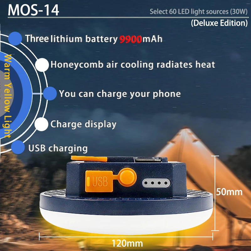 

MOSLIGHTING светодиодный светильник для палатки, перезаряжаемый фонарь, портативный аварийный светильник для ночного рынка, уличная лампа для кемпинга, фонарик для дома