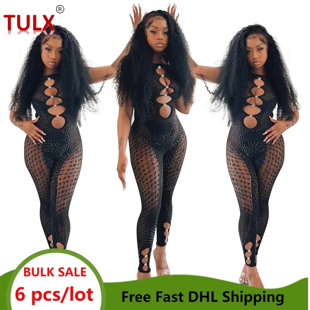 

Оптом товары много лотов сетчатые Комбинезоны для ночного клуба для женщин сексуальные черные обтягивающие Лоскутные Комбинезоны с вырезами одежда 8001