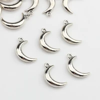 retro zinc alloy moon shape charms pendants 20pcs 185mm for diy jewelry accessories free shipping
