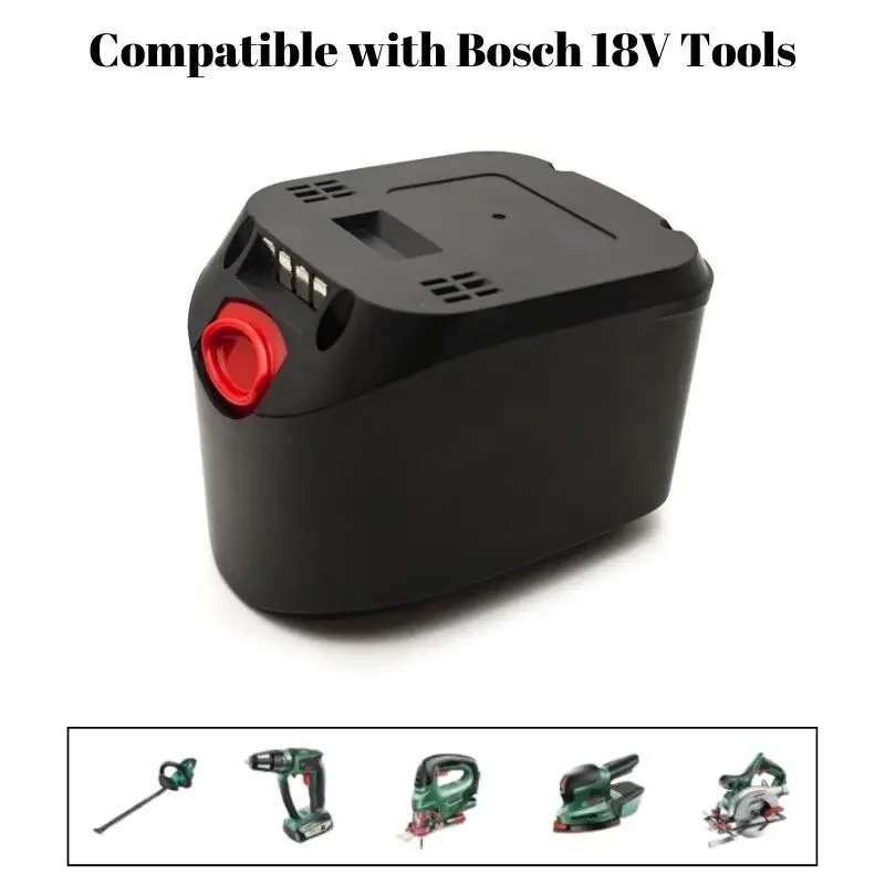 Фото Литий-ионная аккумуляторная батарея 12800 мАч 18 в для Bosch Tools PSB PSR PST 18 Li-2 2607335039 2607335040 2607336208 (только для Type C) №4