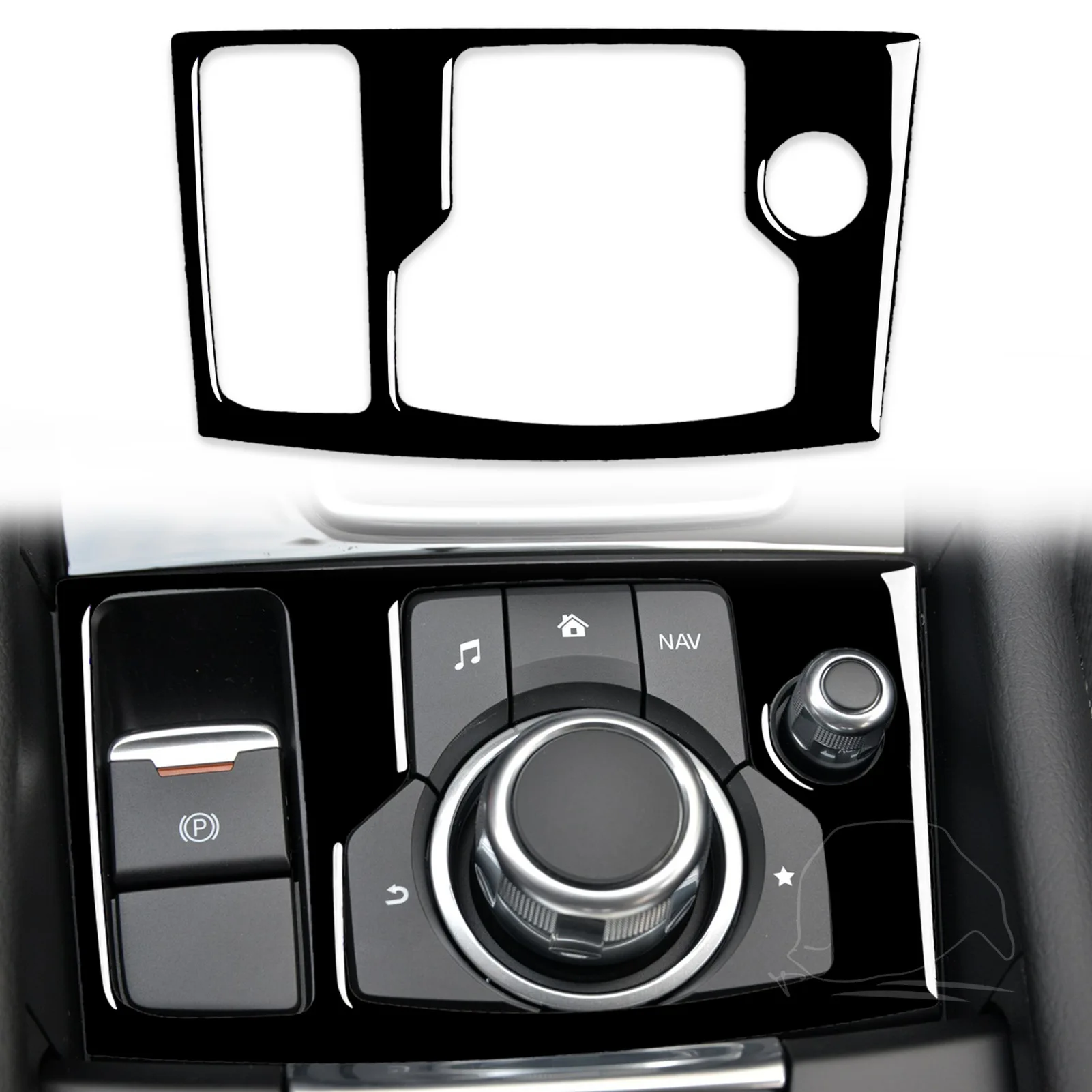 

1 шт. черная Автомобильная Мультимедийная панель для пианино, рамка, Обложка, отделка, наклейка, подходит для Mazda 3 Axela, Mazda 6 ATENZA CX-4 2017-2018