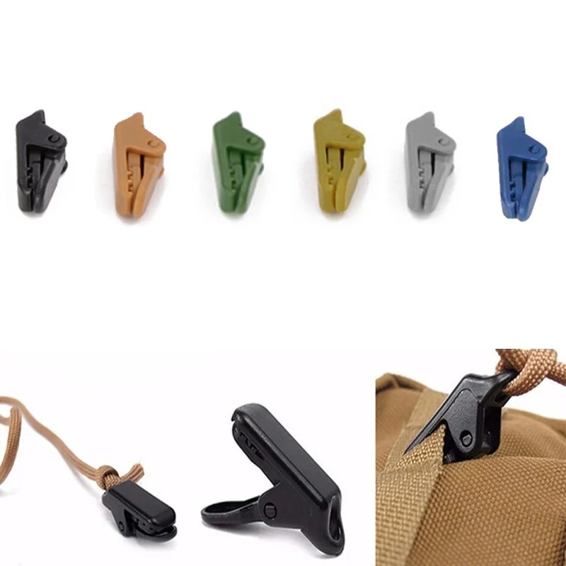 

10Pcs outdoor kit tent hike tarp clip trap jaw grip camp gripper anchor awning canopy clamp Caravan snap canvas Tighten tool