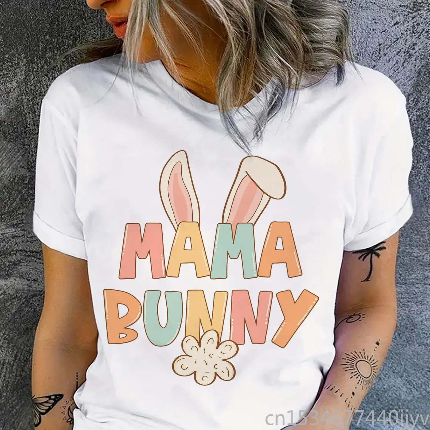 

Mama Bunny Hippie Retro Graphic Tees Aesthetic T Shirt Easter Cute Funny T-shirts Vintage Boho Clothes