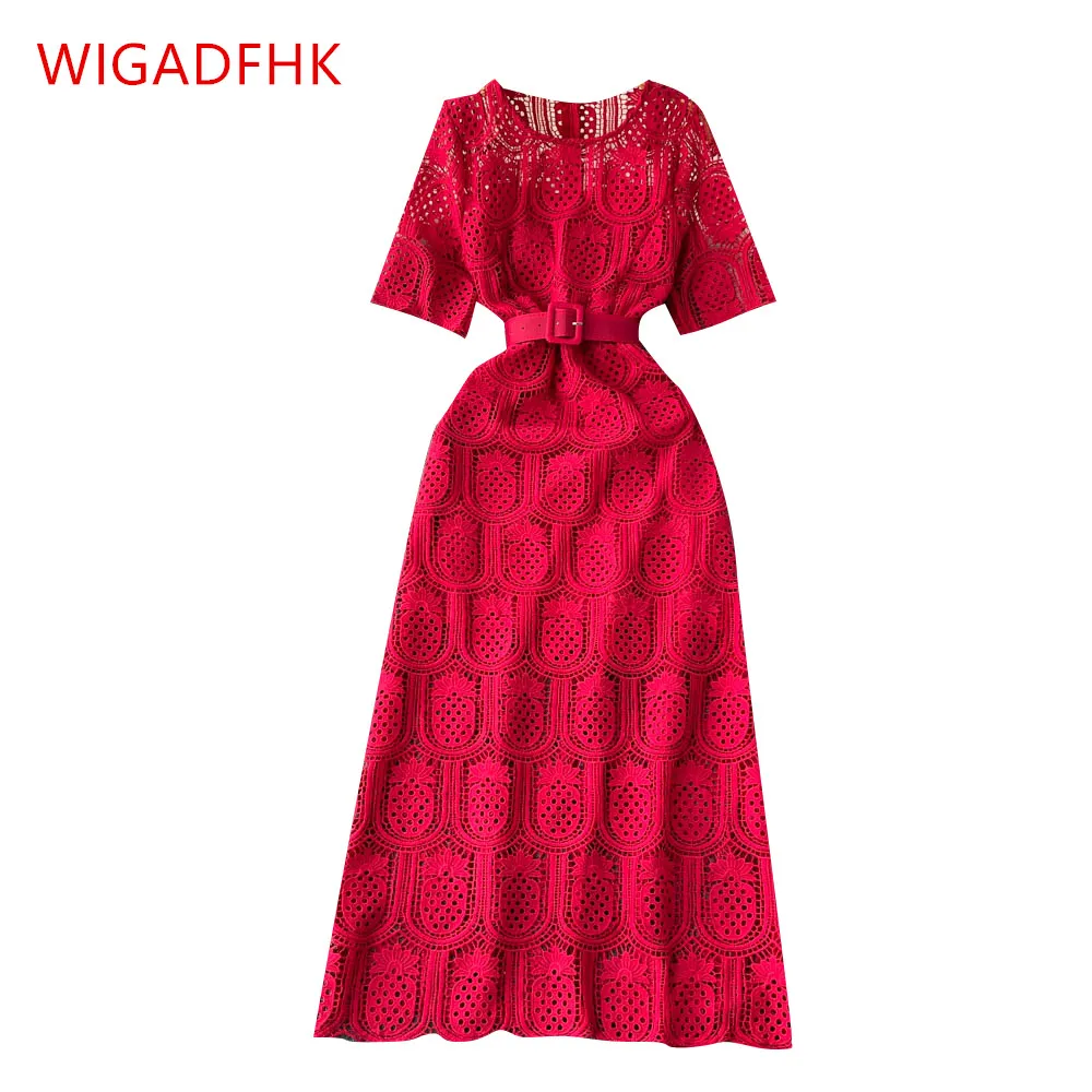 

Женское кружевное платье с круглым вырезом и цветочным вырезом