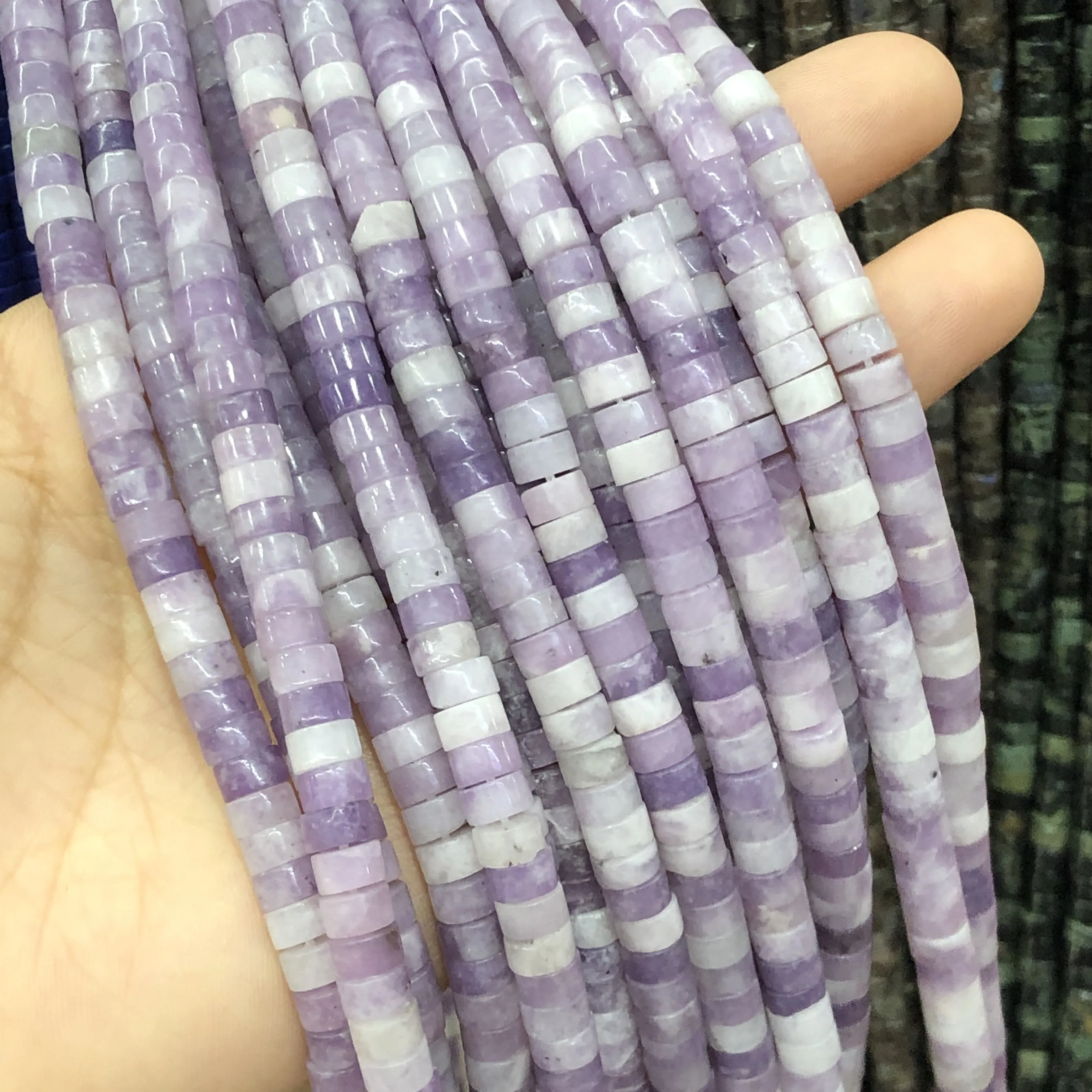 3x6 мм натуральный цилиндр светлый искусственный фиолетовый для изготовления