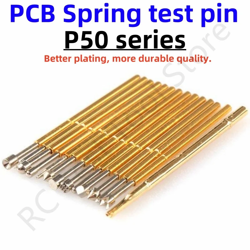 P50 Series Nickel Plated Brass Spring Test Probe Pin Pogo Electric Detection Needle ICT FCT PCB Tool P50-B P50-B1