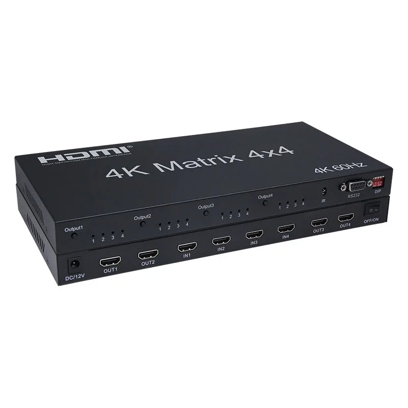 SOFLY HDMI Matrix 4x4 hdmi matrix switcher support HDCP2.2 4K 2K remote control