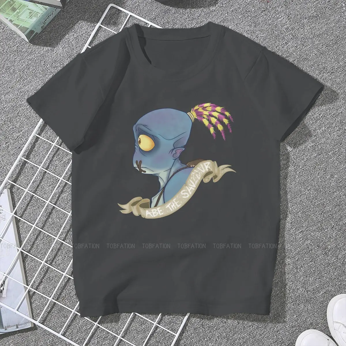 Женская футболка с надписью Abe The Saviour женские топы круглым вырезом для игры OddWorld