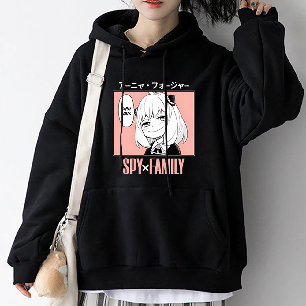 Anime Hoodie Spy X Family Male/Female Pullover Hoodies Sweatshirt Japan Fashion Kawaii Streetwear Long Sleeve Tops