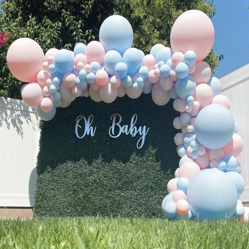 

100Pcs Macaron Balloons Arch Set Pink Blue Balloon Garland Wedding Birthday Theme Party Decoration Baby Baptism Shower Balloon