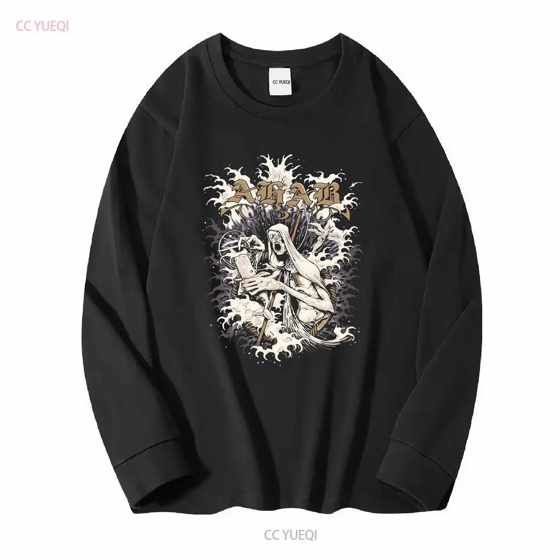 Фото Футболка AHAB XL Les Discrets Coldworld Empyrium Alcest Ulver Clouds Faal с длинными или короткими рукавами, винтажная стираная повседневная растянутая футболка №3
