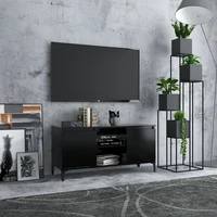 tv cabinets with metal legs chipboard tv stand tv table tv units for living room black 103 5x35x50 cm