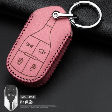 Высококачественный чехол для автомобильных ключей из воловьей кожи, автомобильный брелок для автомобильных ключей, сумка для автомобильных ключей для Maserati Levante ghiали Quattroporte