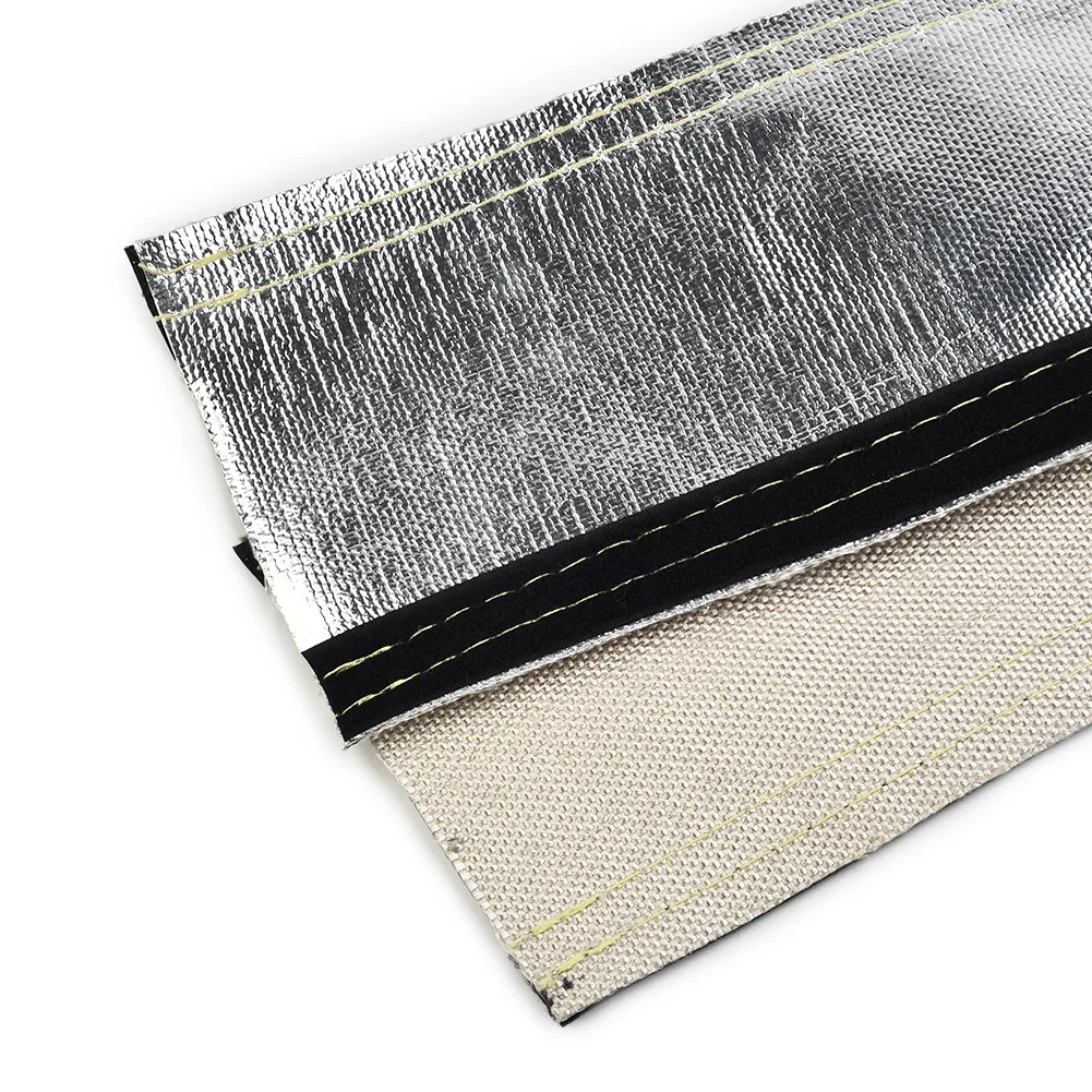 

The Real Color Of The Item May Be Slightly DifferMetallic Heat Shield Thermal Sleeve Insulated Wire Hose Protect Cover Heat 30MM