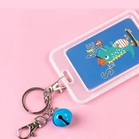women men fashion cute avocado cat card cover bags cartoon credit card id holders students kids bus card cover with keyring