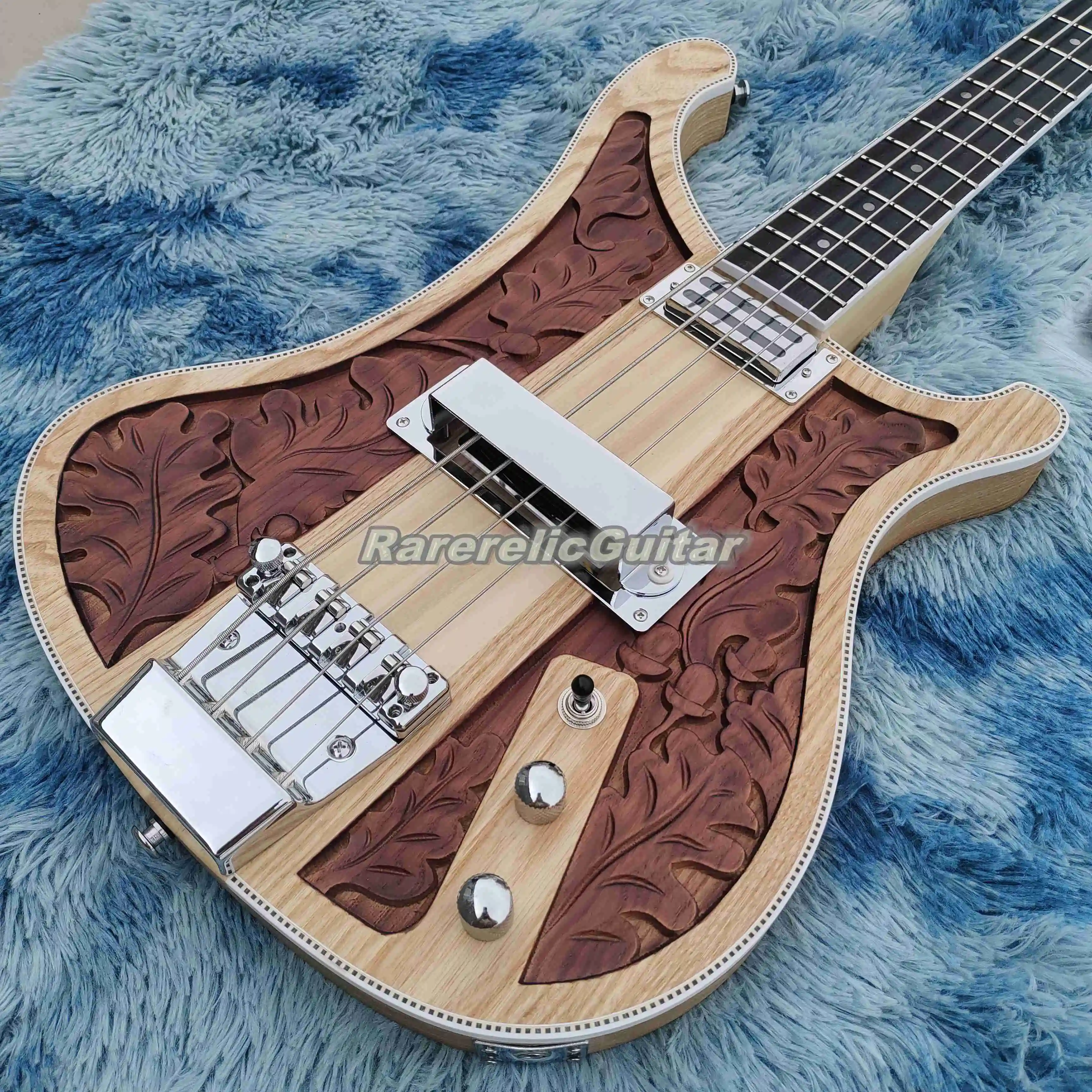 4 струны 4001 4003 Lemmy орех ручной работы электрическая бас-гитара с грифом через