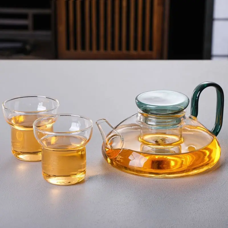 Tea Coffee Pot Stained Glass Filter Teapot Tea Water Separation Simple Tea Maker Household Teapot Coffee Pot