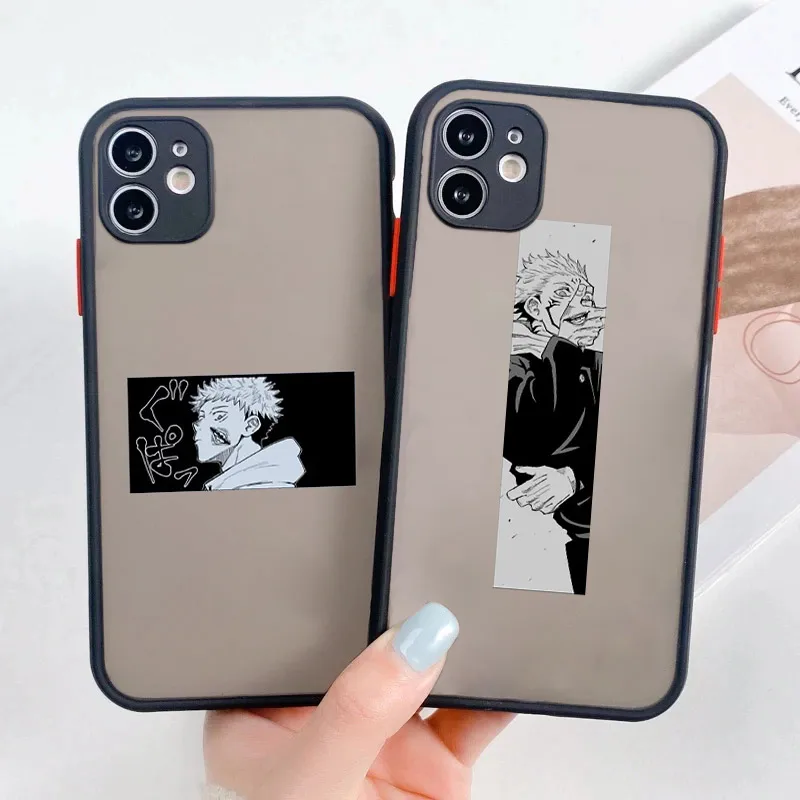 

Jujutsu Kaisen Covers For IPhone 13 12 Mini 11 Pro Max XS XR X 7 8 Plus SE 2020 2022 Matte Hard PC Protection Fundas Cartoon
