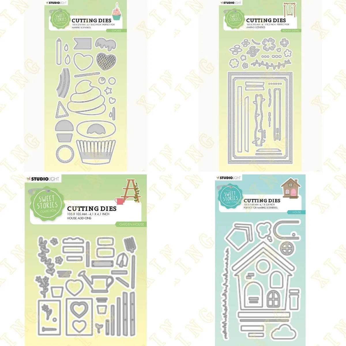 

Garden House Cupcake Metal Cutting Dies Scrapbook Diary Decoration Stencil Embossing Template Diy Greeting Card Handmade 2023
