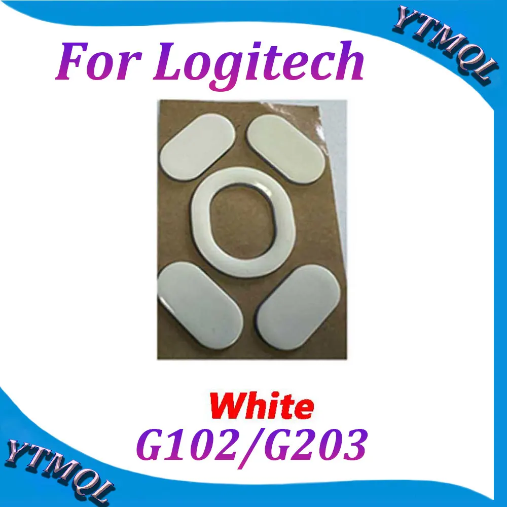

1 комплект, подушечки для коньков для мыши Logitech G102/G203, беспроводная мышь, белый, черный, противоскользящая наклейка, сменный разъем