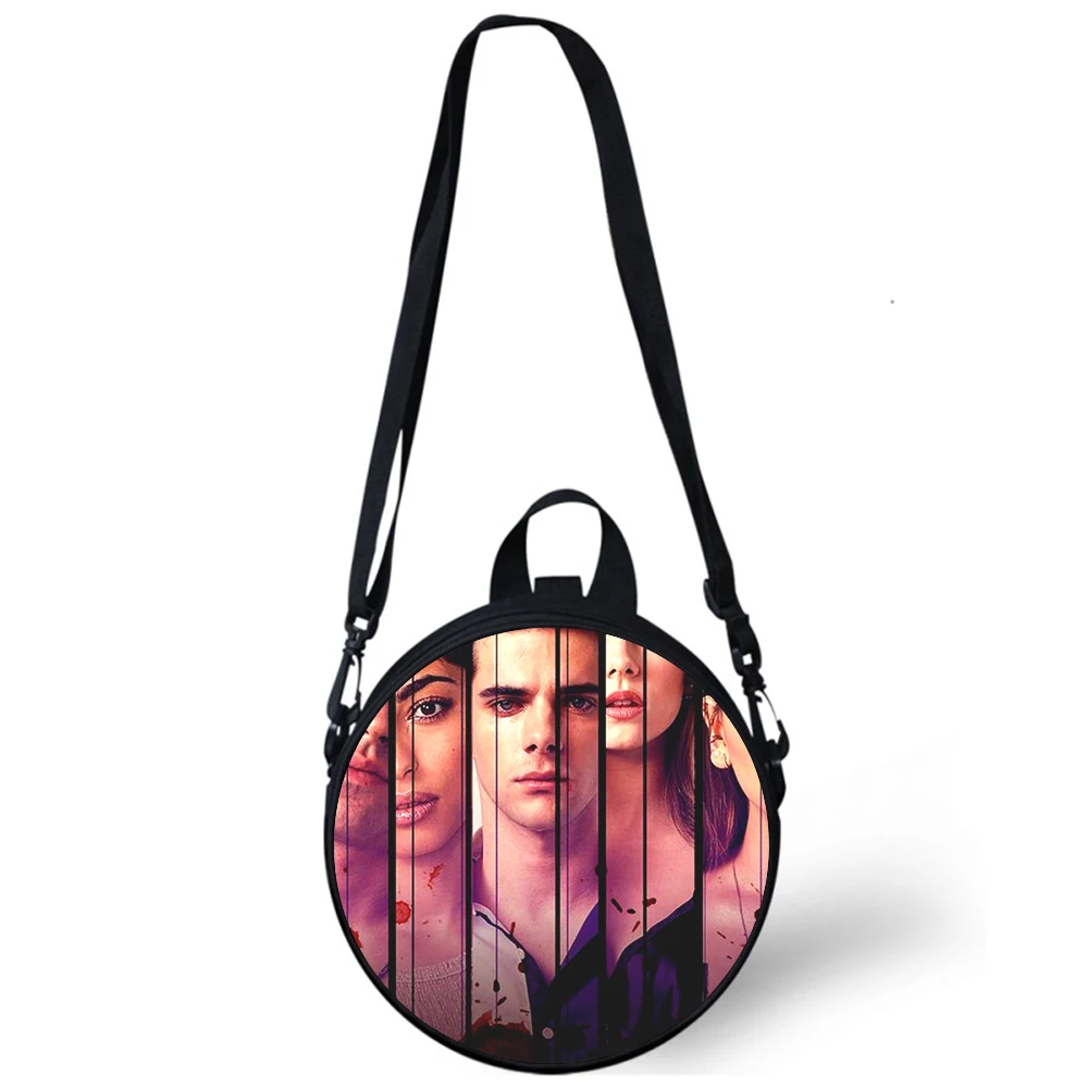Spanish TV series Elite Child kindergarten Bag 3D Print Crossbody Shoulder Bags For School Women Mini Round Bagpacks Rugtas Bag