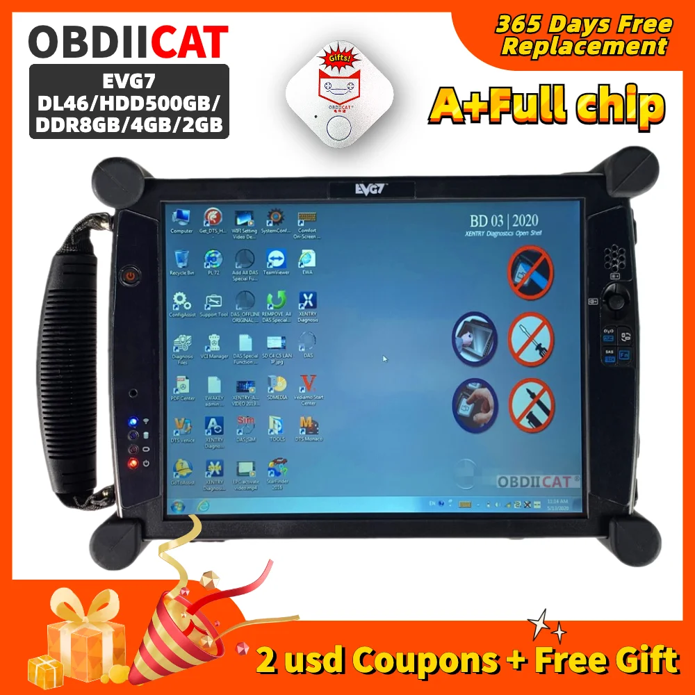 EVG 7 диагностический контроллер планшетный ПК EVG7 DL46 предназначен для ремонта автомобиля EVG7 DL46/HDD500GB/DDR8GB/4GB/2GB
