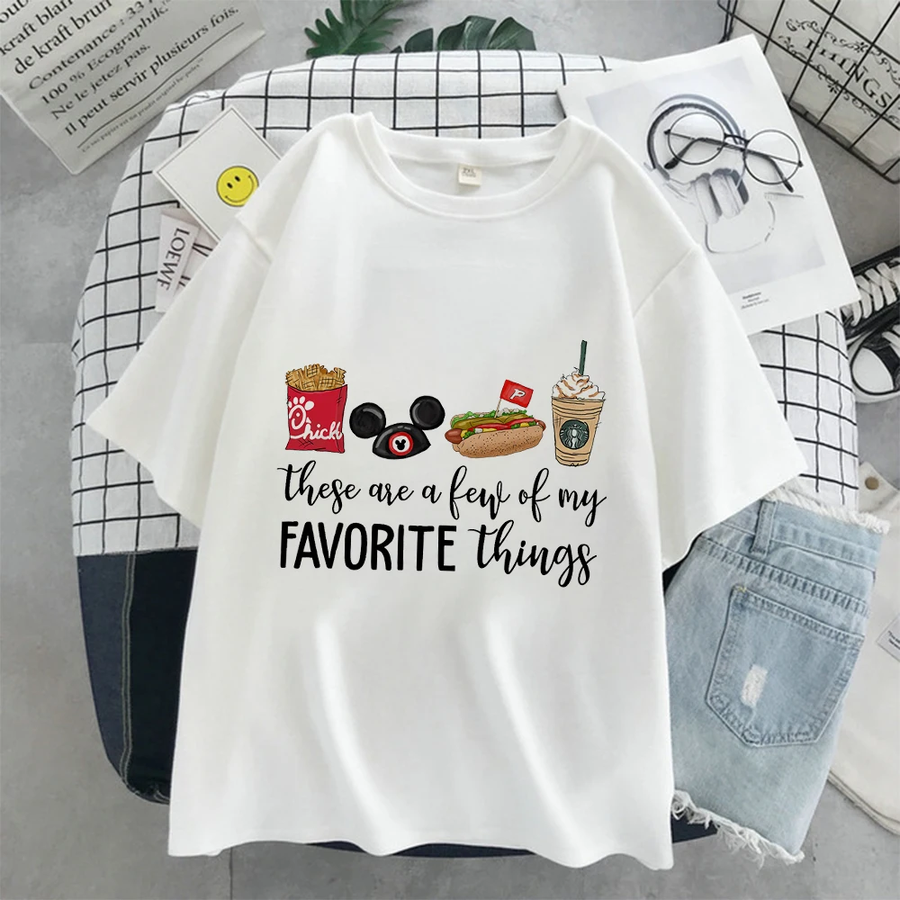 

Fashion Disney Hot Selling Women T Shirt White Short Sleeve O Neck Snake Print High Quality Female T-Shirt Four Seasons Clothes