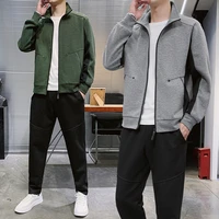 2021new casual mens suit spring and autumn trousers coat non hooded long sleeve sports suit