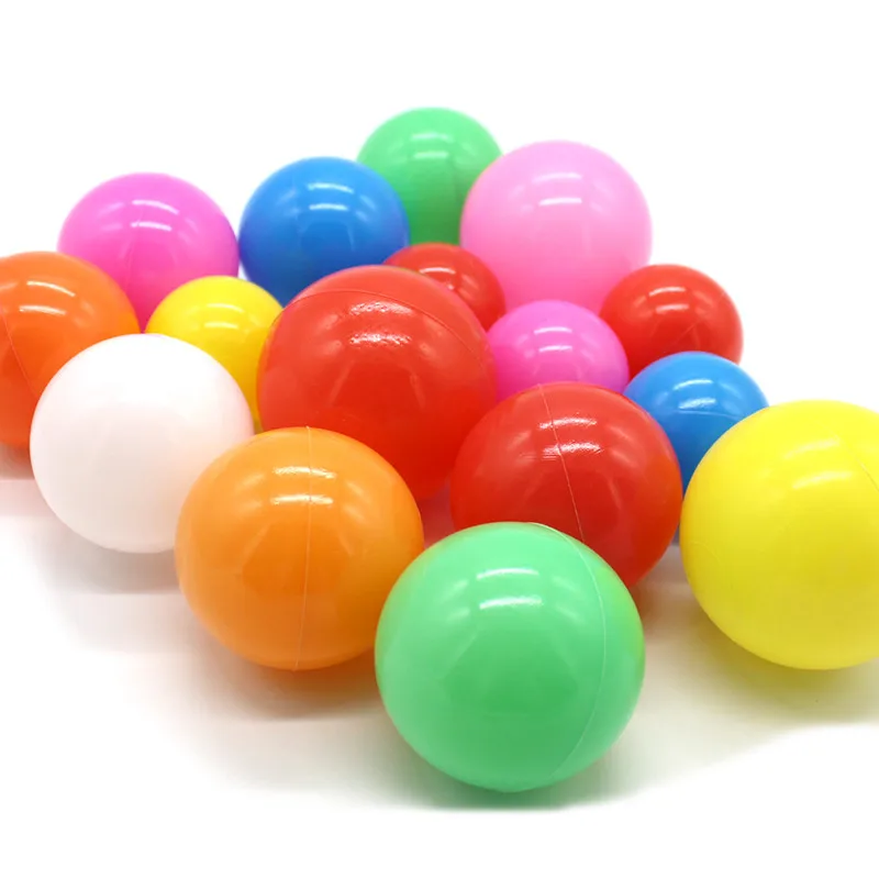 

20 шт 5,5 см/7 см/8 см мягкие пластиковые шары для океана, водный бассейн, шар для океанской волны, уличные игрушки для детей, детские разноцветные ПЭ шарики для ямы