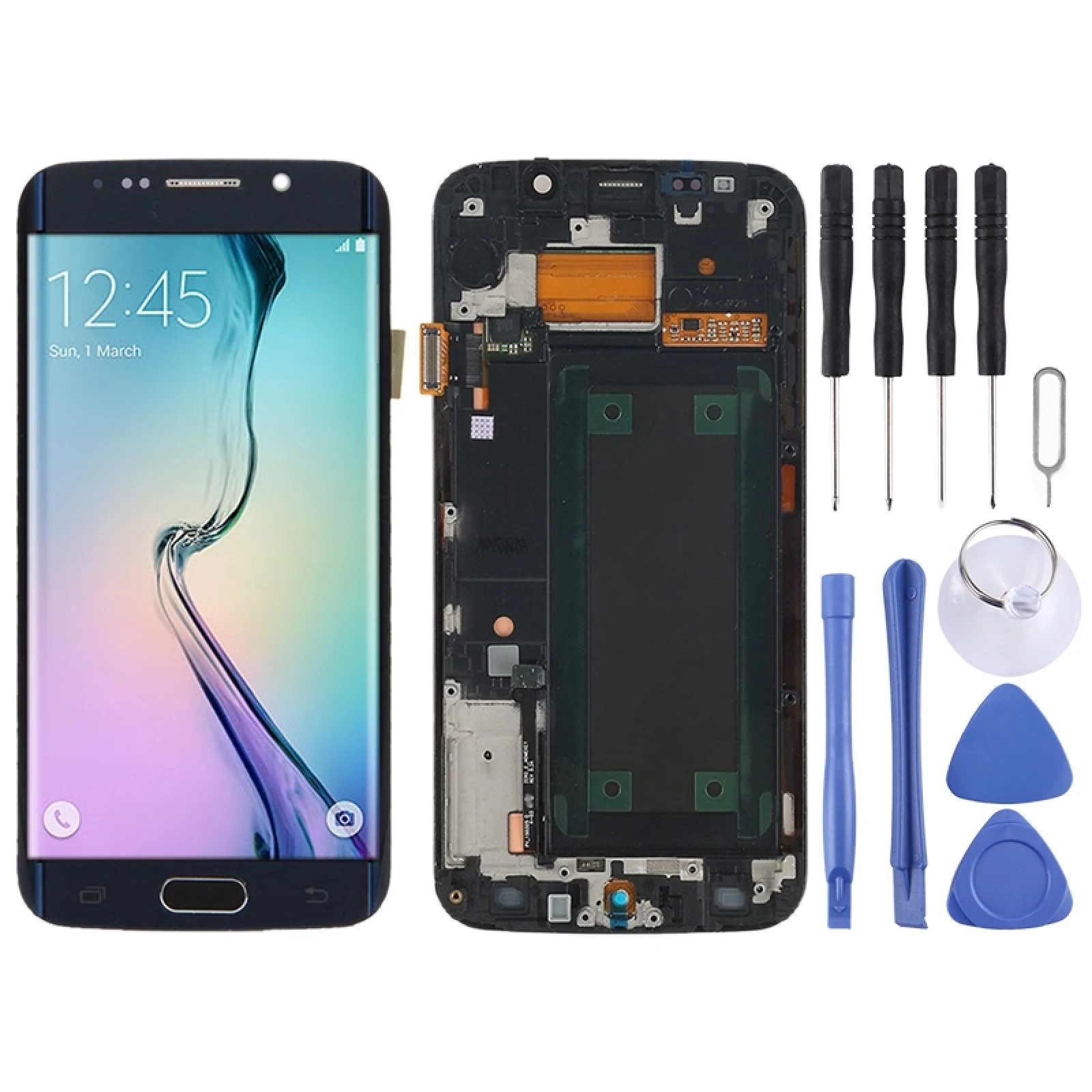 Original LCD Screen and Digitizer Full Assembly with Frame For Samsung Galaxy S6 Edge SM-G925F