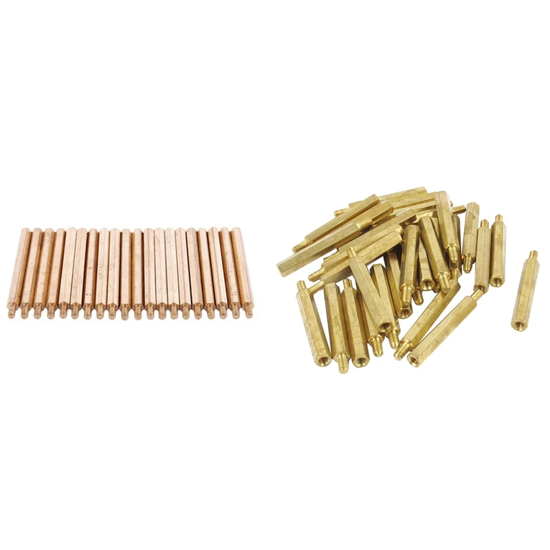 

30Pcs M3 3Mm Male Female Brass PCB Spacer Hex Stand-Off Pillar 30Mm & 20 Pcs 50Mm